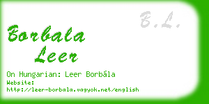borbala leer business card